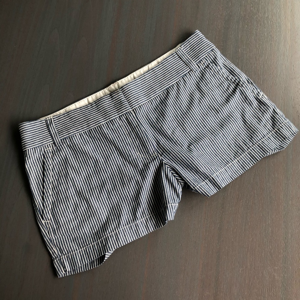 J. Crew Blue & White Striped Shorts 4